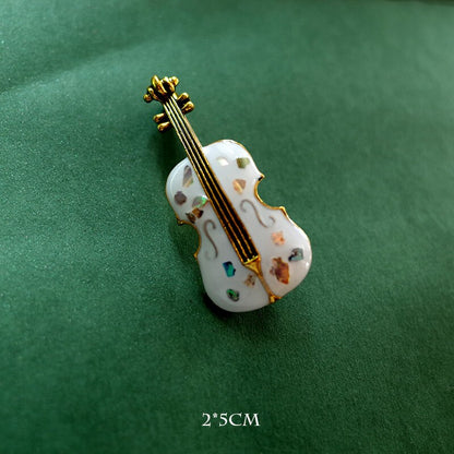 Fashion Musical Instruments Guitar Pins for Women Girl