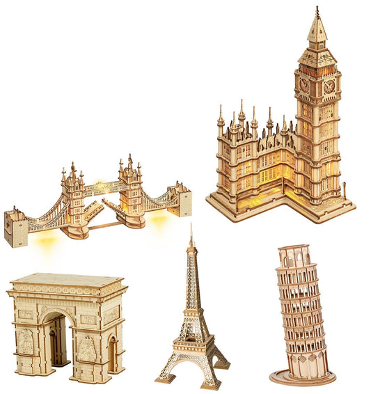 3D Tower Bridge Big Ben Famous Building Wooden Puzzle Game
