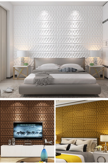 3D Wall Stickers Wallpaper Wall Mat Pad Living Room Soft Foam Cushion